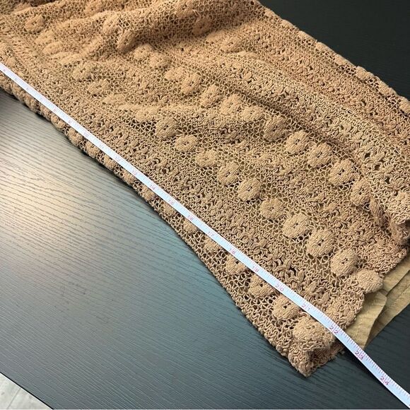 By Anthropologie Lace Cargo Pants Brown Knit Large - Picture 13 of 13